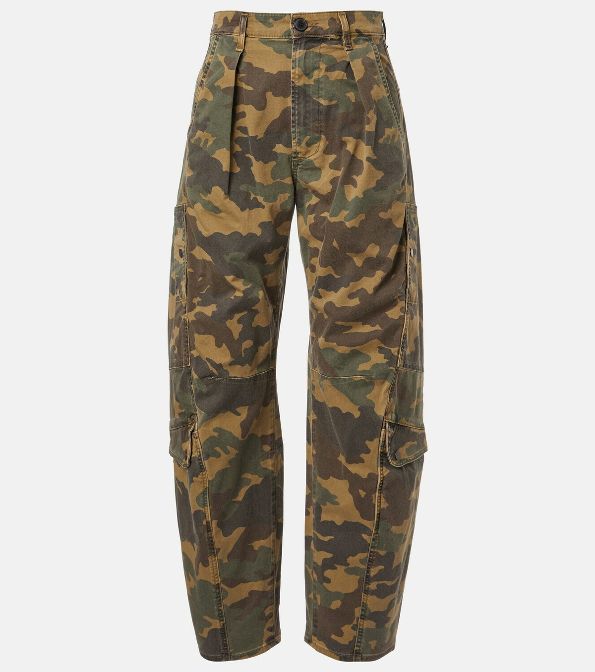 Citizens of Humanity Flight camouflage twill barrel-leg pants