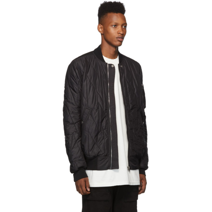 Rick Owens Drkshdw Black Flight Bomber Jacket