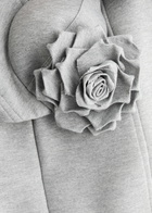 Giuseppe DI Morabito Flower-embellished Strapless Jersey Mini Dress Grey