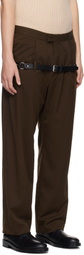 HODAKOVA Brown Inside Out Waist Trousers