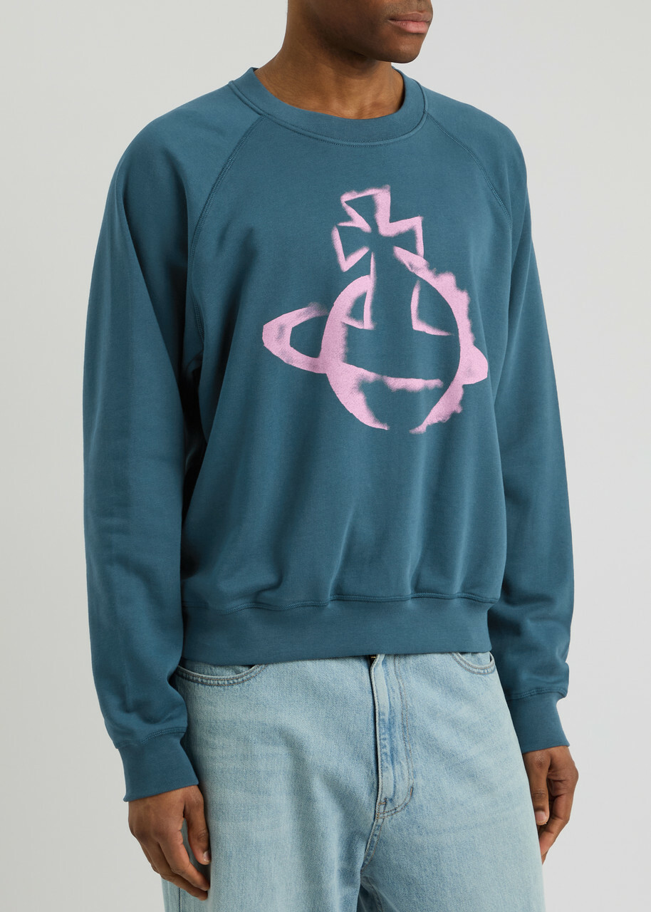 Vivienne Westwood Orb-printed Cotton Sweatshirt Denim