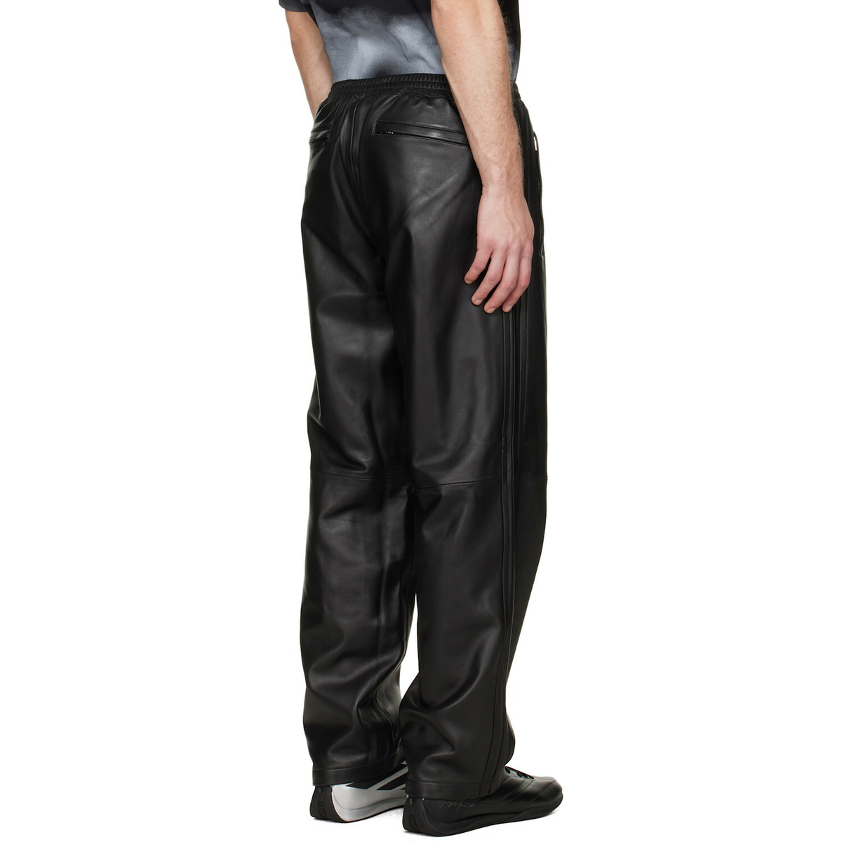 adidas Originals Black A-Type Firebird Leather Pants