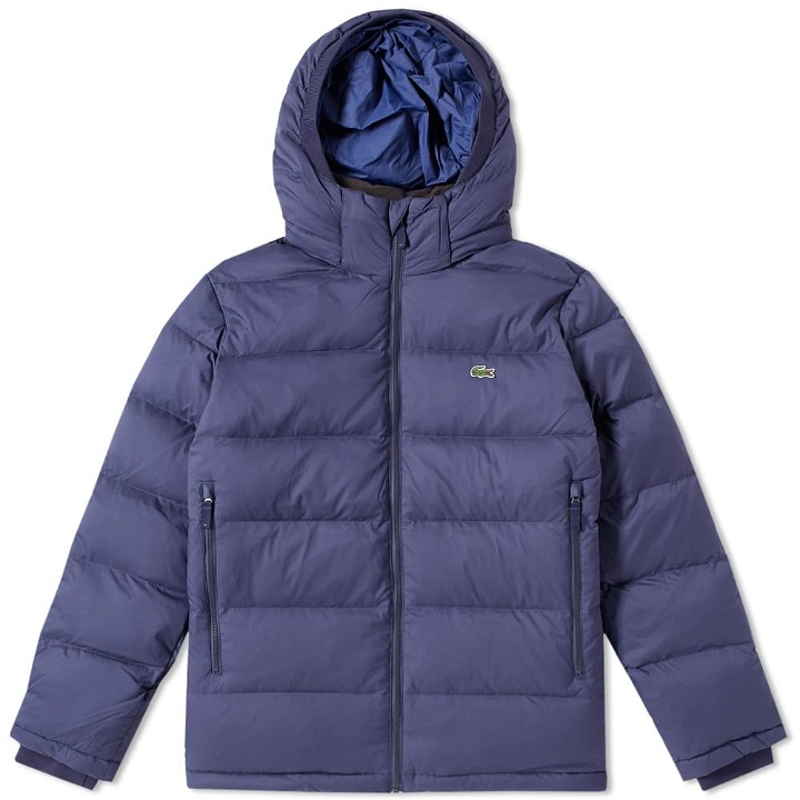 Photo: Lacoste Hooded Down Jacket Blue