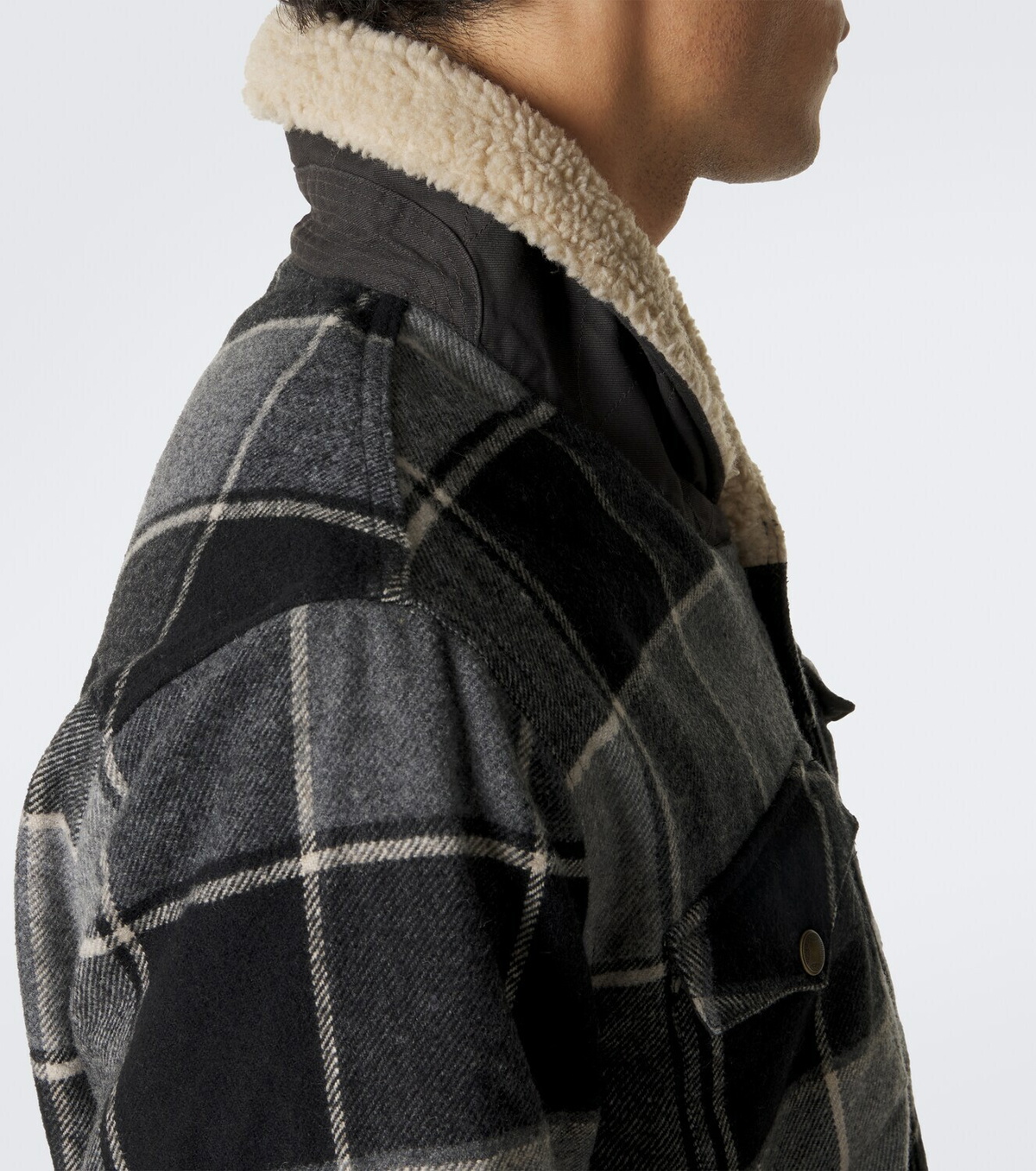 RRL Padded plaid cotton twill overshirt