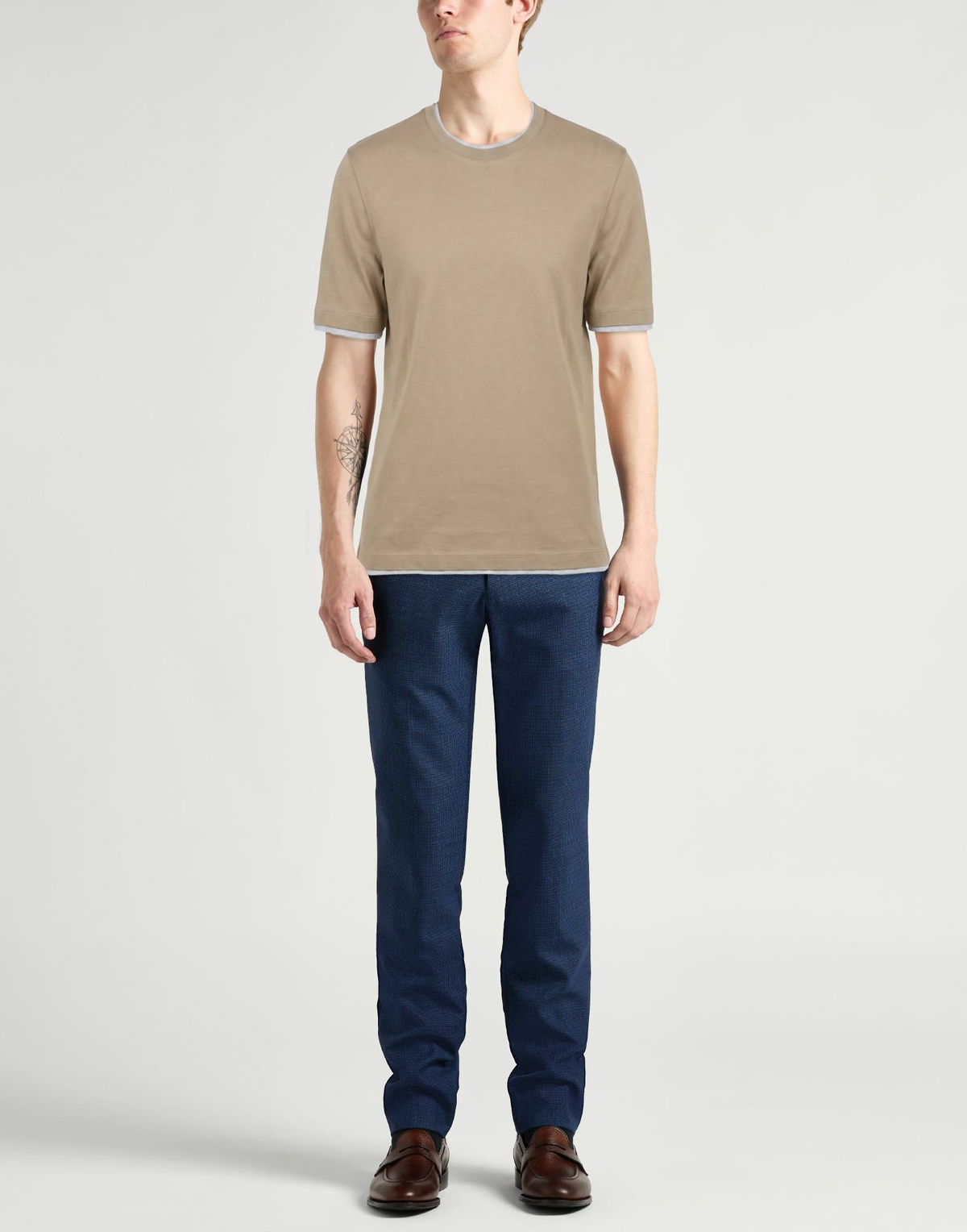 Brunello Cucinelli Mens T-shirt Khaki