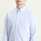 A.P.C. Men's Greg Button Down Stripe Shirt in Blue