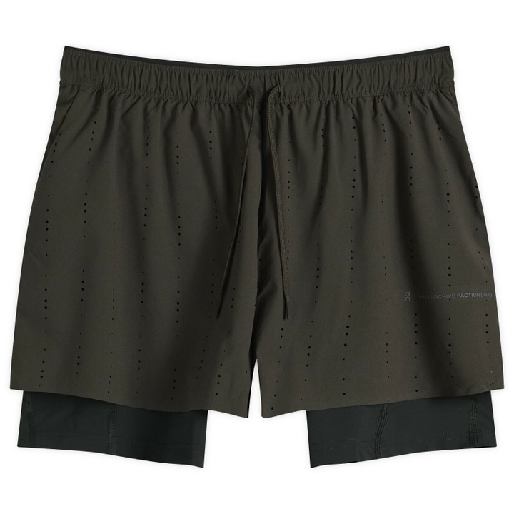 Photo: ON Men's x PAF Zero 2-in-1 Shorts in Molasses/Black