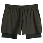 ON Men's x PAF Zero 2-in-1 Shorts in Molasses/Black