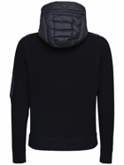 MONCLER Wool Blend Tricot Down Jacket