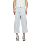 Sies Marjan Blue and White Striped Xavier Trousers