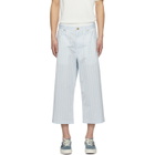 Sies Marjan Blue and White Striped Xavier Trousers