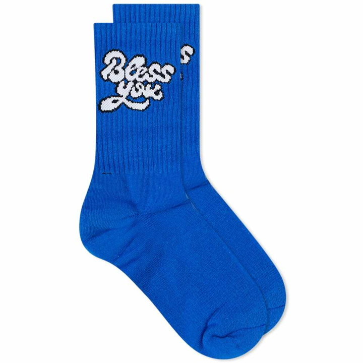 Photo: Melody Ehsani Women's Bless You Sock in Blue