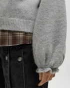 ROTATE Birger Christensen KNIT WIDE SLEEVE JUMPER Grey Womens Pullover