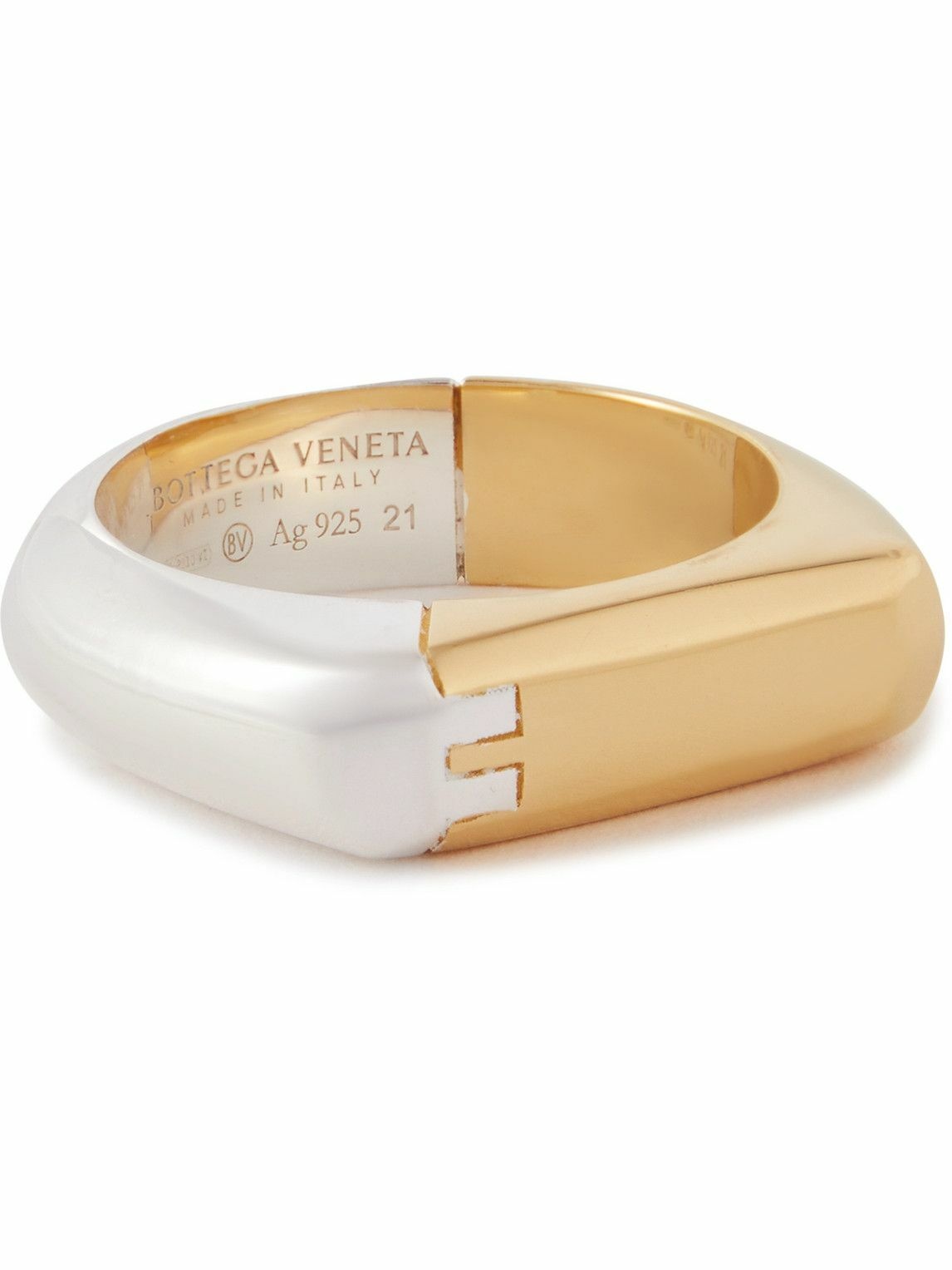 Photo: Bottega Veneta - Gold-Plated and Sterling Silver Ring - Silver