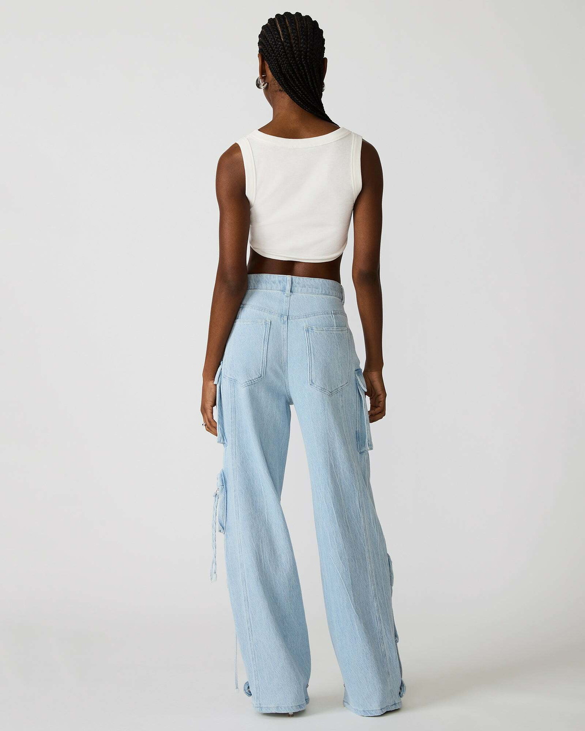 Steve Madden Duo Pant In Lightweight Denim Pants in Blue