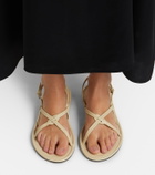 The Row Malick Strap leather sandals