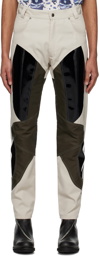 GmbH Beige Ghazal Faux-Leather Trousers