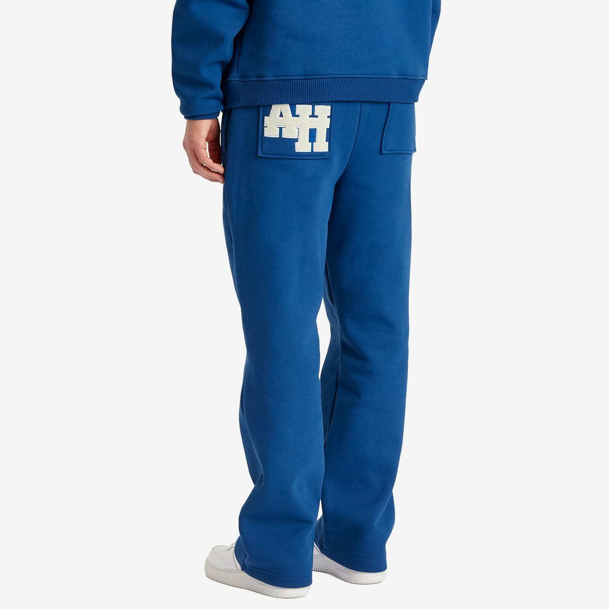 ANNIE HOOD Men's Straight College Joggers in Navy