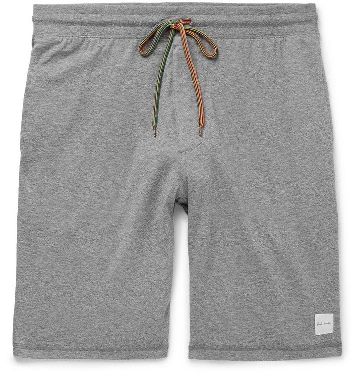 Photo: Paul Smith - Wide-Leg Cotton-Jersey Drawstring Shorts - Men - Gray