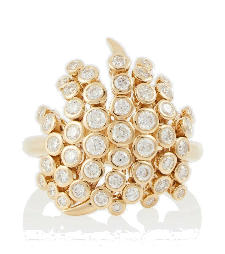 Photo: Ondyn Baby Fringe 14kt gold ring with diamonds