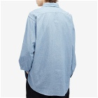 Engineered Garments Men's Work Shirt in Light Blue Chambray