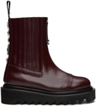 Toga Virilis Burgundy Side Gore Zip Boots