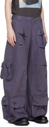Collina Strada Navy Garden Denim Cargo Pants
