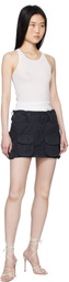 Alexander Wang White Crystal Hotfix Racer Tank Top