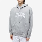GCDS Men's Logo Hoodie in Grey