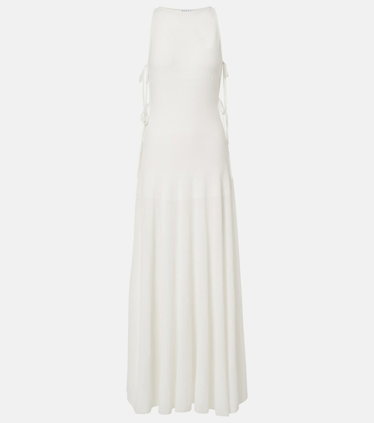 Alaïa Cotton-blend crêpe maxi dress