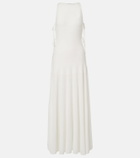 Alaïa Cotton-blend crêpe maxi dress