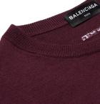 Balenciaga - Virgin Wool-Blend Sweater - Burgundy