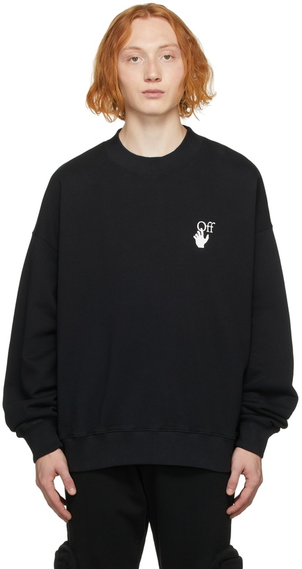 Photo: Off-White Black Cut Here Arrow Sweatshirt