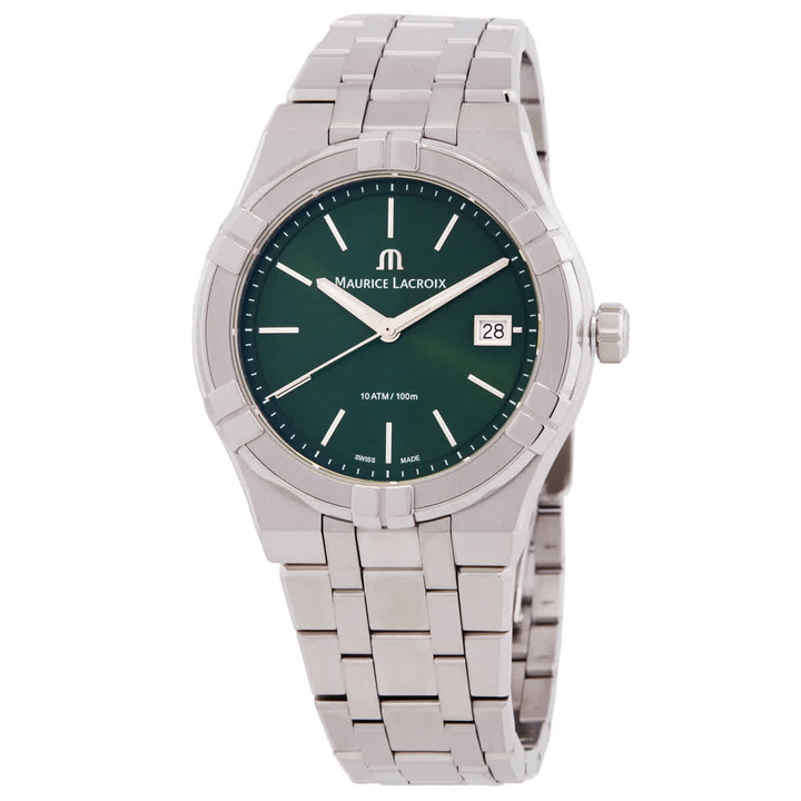 Photo: Maurice Lacroix Aikon Quartz Green Dial Mens Watch AI1108-SS002-630-1