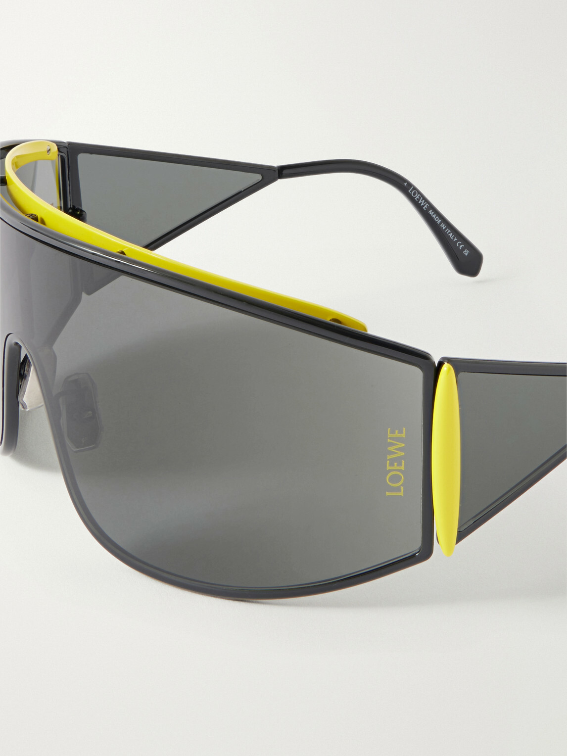 LOEWE - Speed Shield Aviator-Style Metal Sunglasses - Black