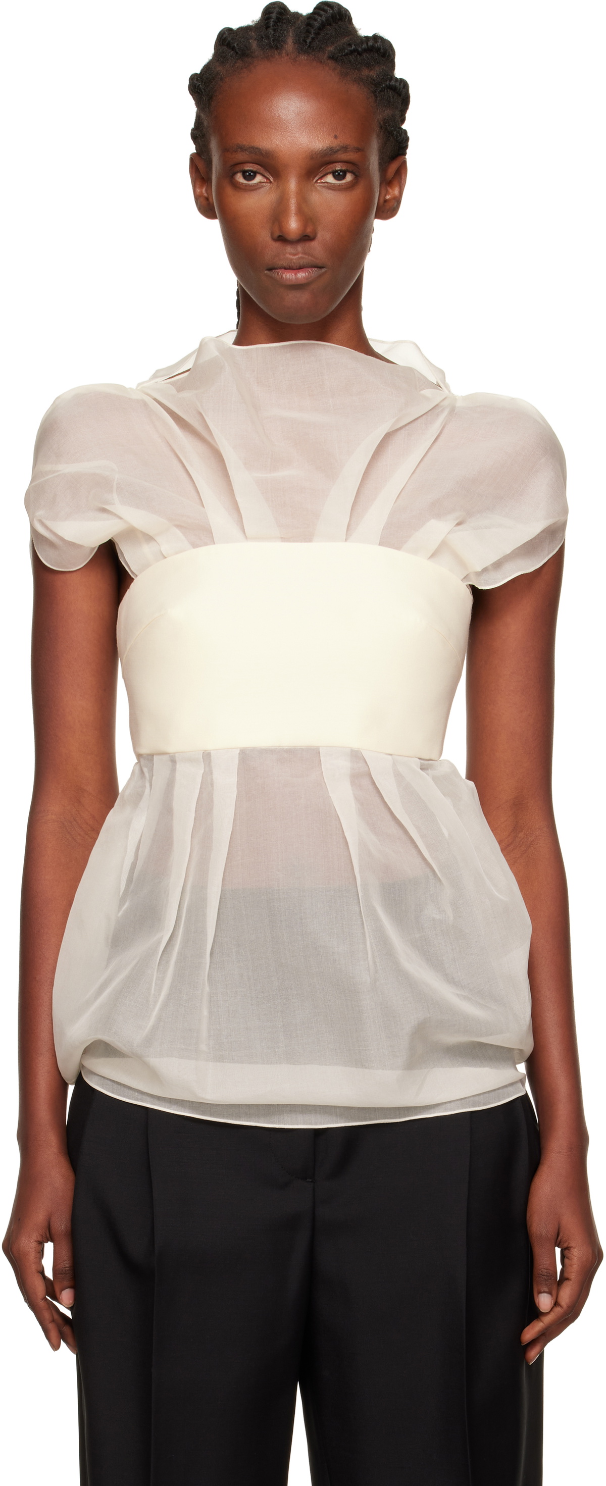 GIA STUDIOS White Moon Beam Blouse