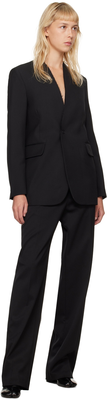 MM6 Maison Margiela Black Collarless Blazer