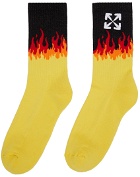 Off-White Yellow Arrow Socks