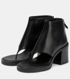Miu Miu Thong leather ankle sandals
