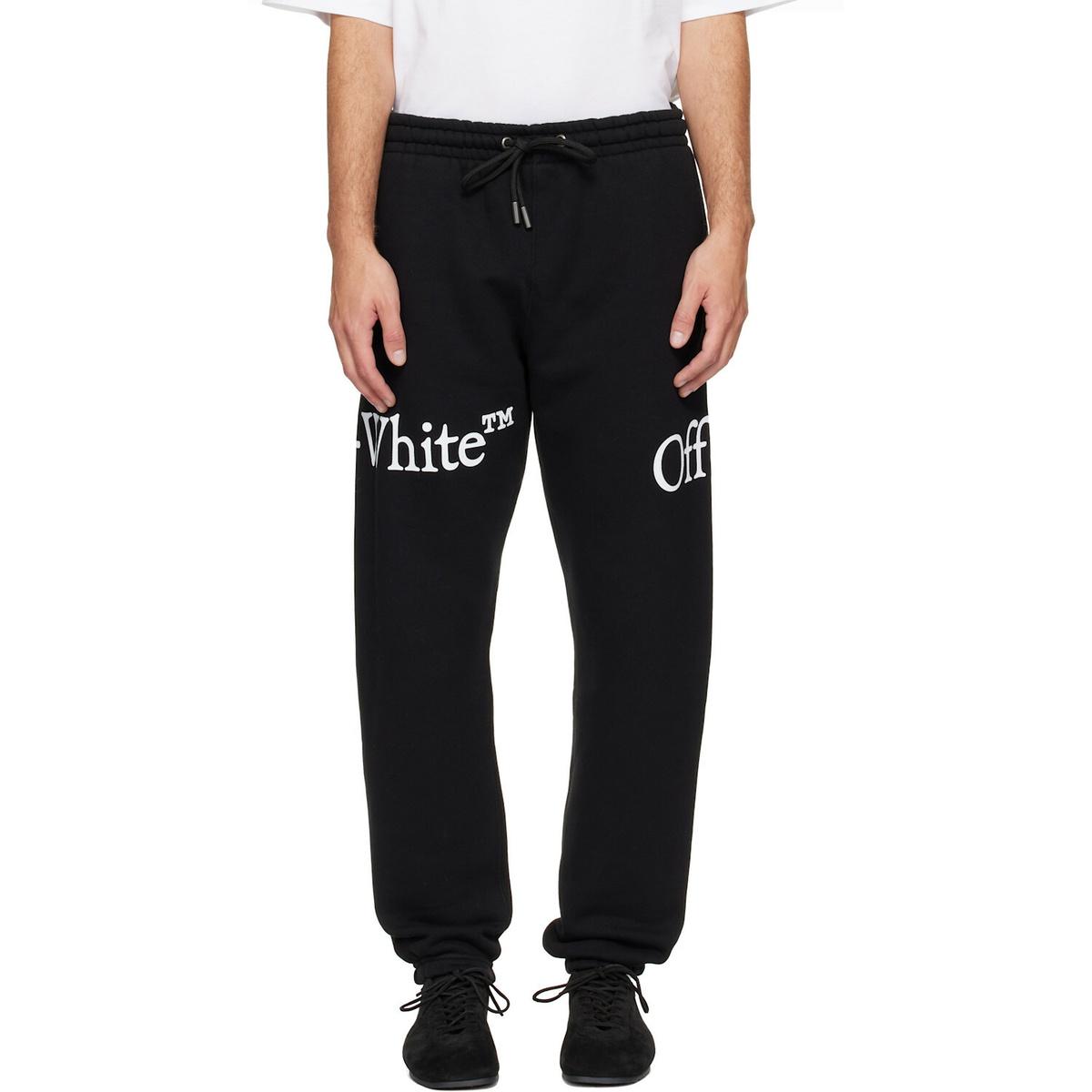 Off-White Black Bookish Scarf Cuffed Sweatpants