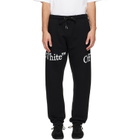Off-White Black Bookish Scarf Cuffed Sweatpants