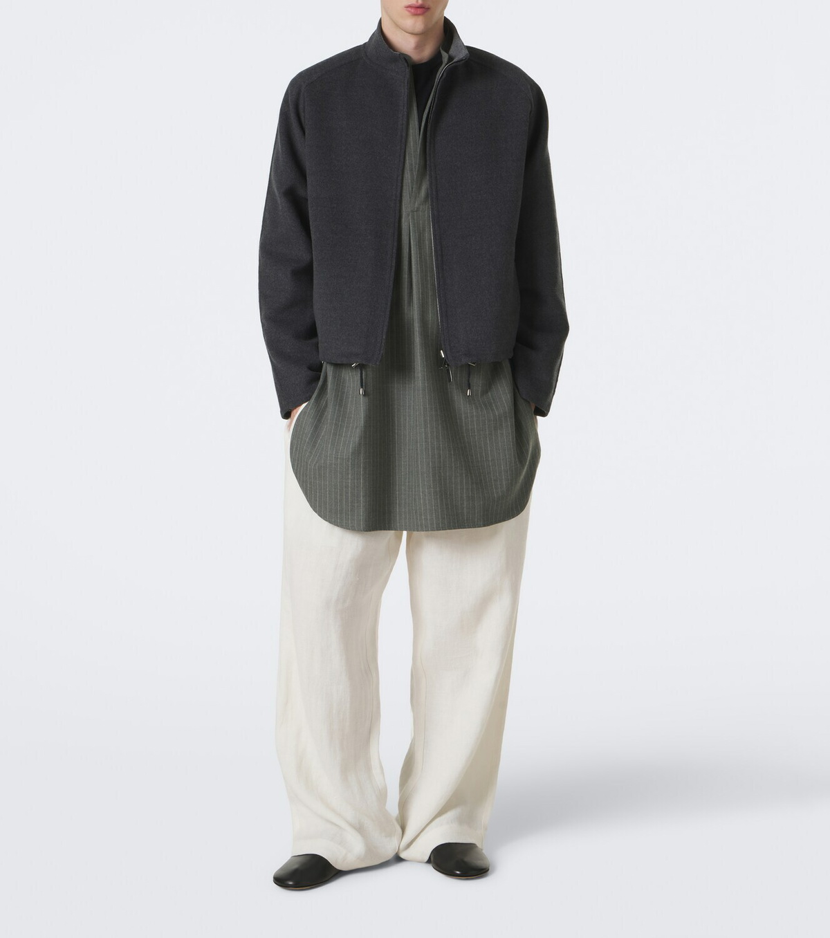 Stòffa Chalk stripe wool shirt