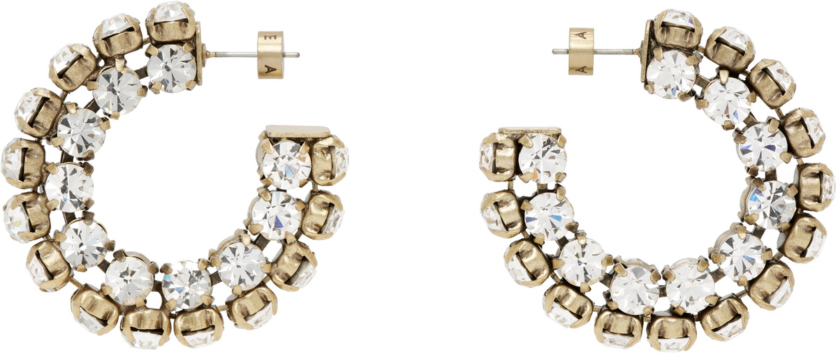【AREA】ゴールド Crystal Heart Fringe ピアス AREA Gold Crystal Heart Fringe Earrings AREA
