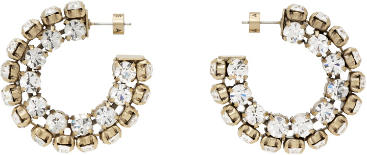 Photo: AREA Gold Small Crystal Hoop Earrings