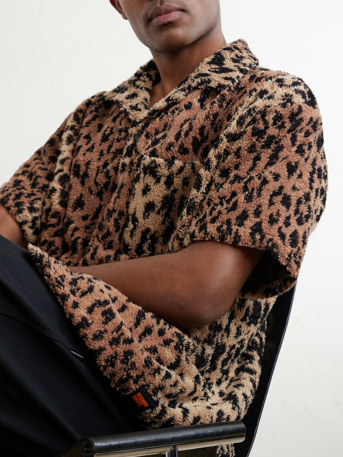 Neighborhood - Hippopotamus Leopard-Print Cotton-Blend Terry Shirt