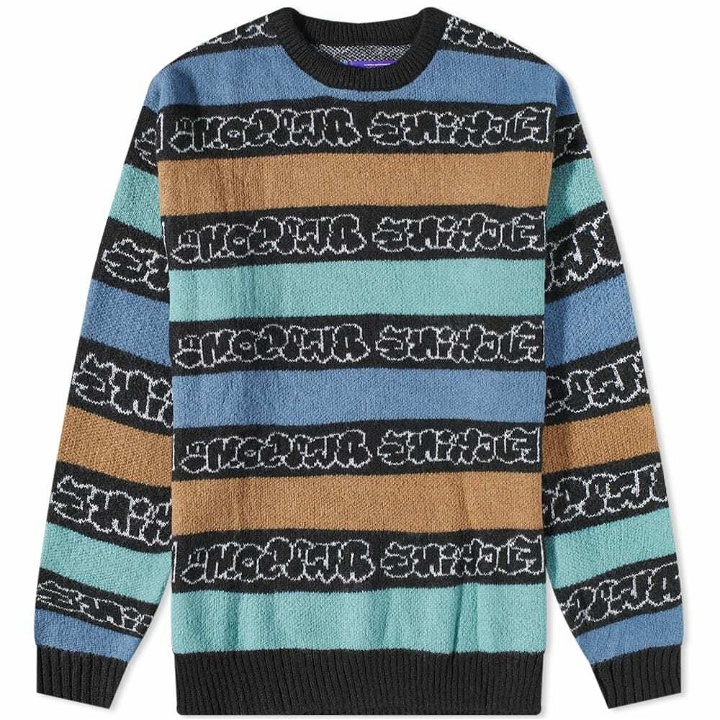 Photo: Fucking Awesome Men's Inverted Wanto Crew Knit in Black/Multi