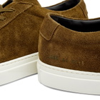 Common Projects Men's Achilles Low Waxed Suede Sneakers in Tobacco