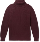 Anderson & Sheppard - Camoshita Ribbed Merino Wool Rollneck Sweater - Burgundy