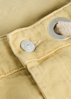 Free People Moxie Drawstring Denim Shorts Yellow