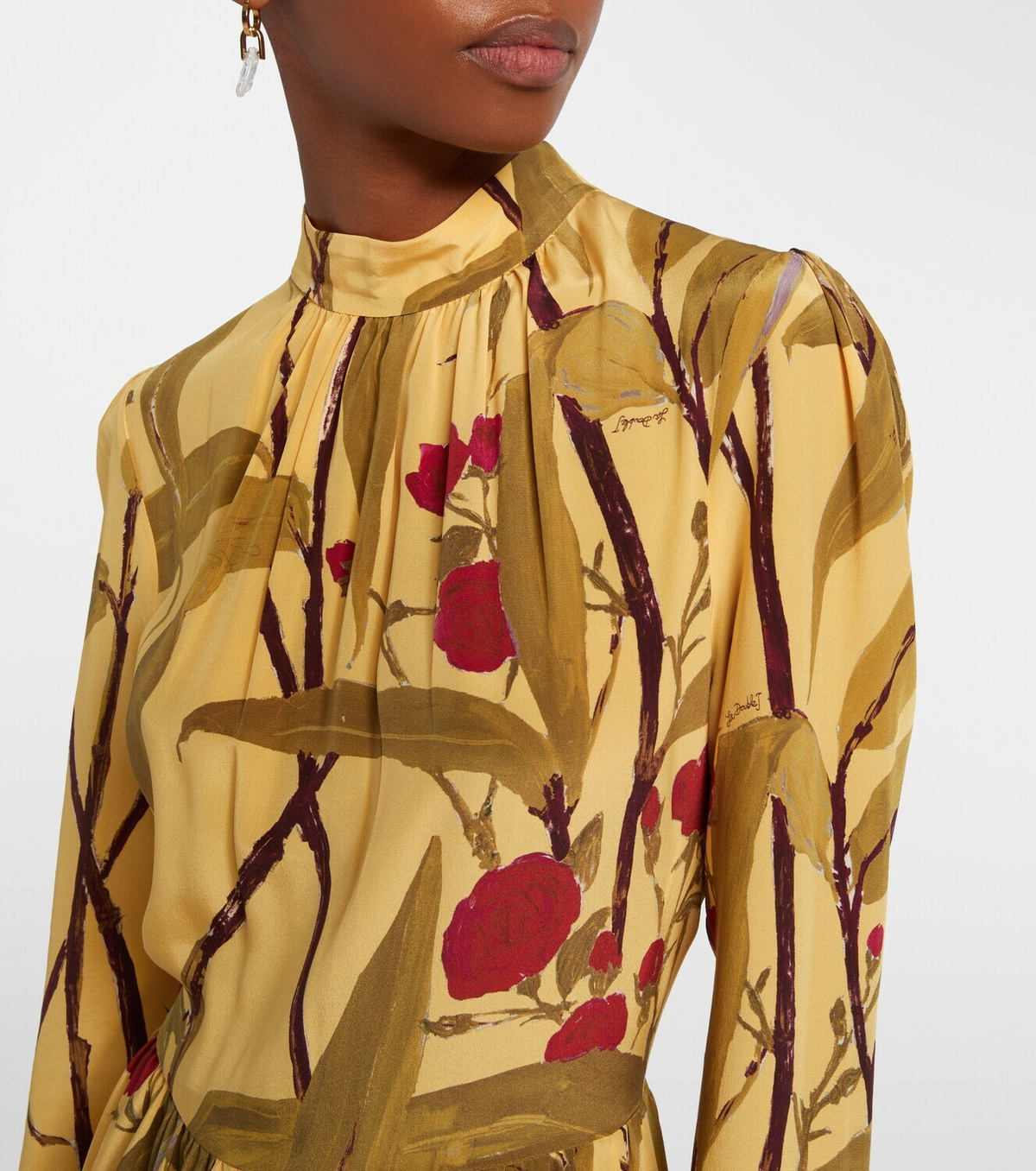 La DoubleJ Visconti silk crêpe de chine maxi dress
